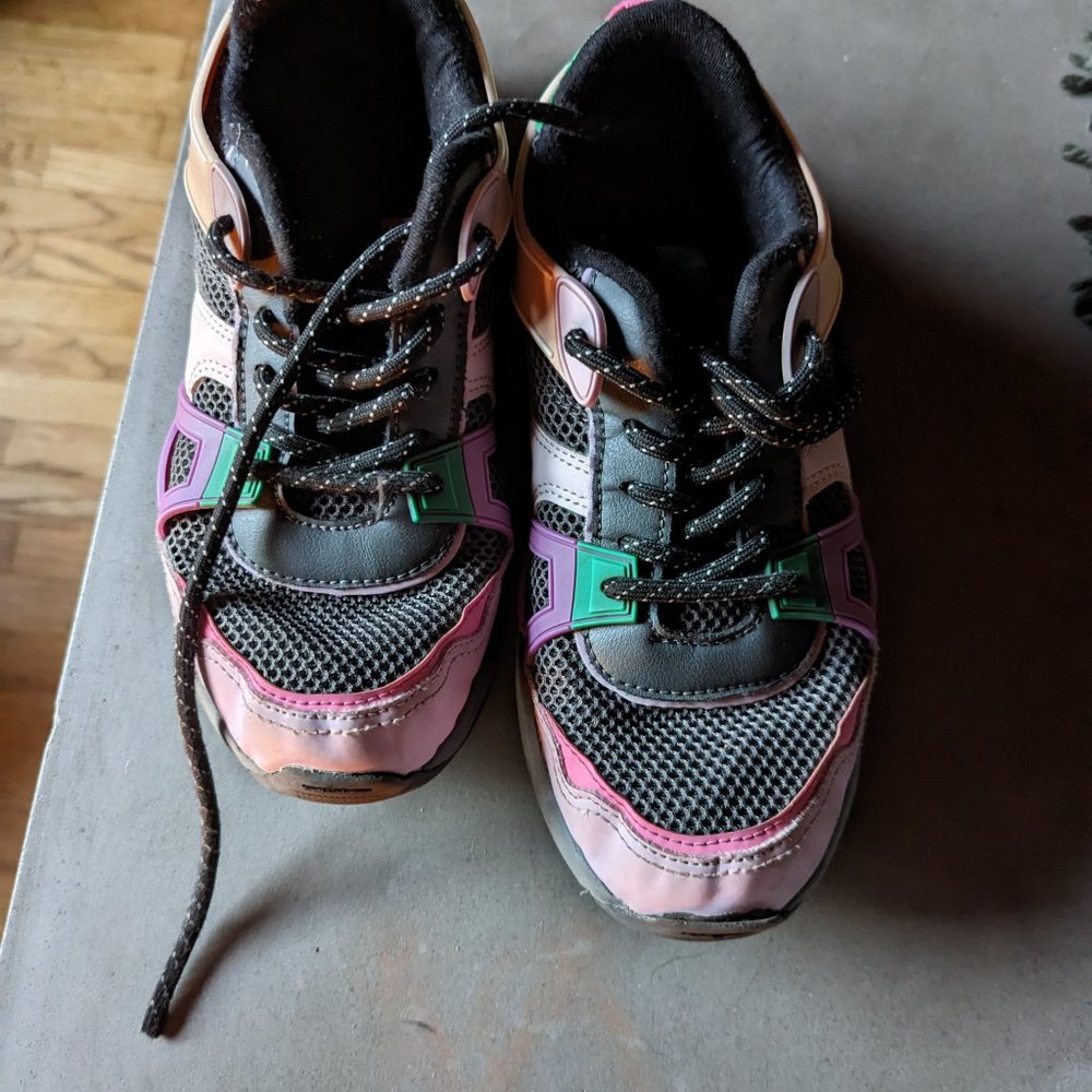 Zara MULTI-PIECE TECHNICAL SNEAKERS | US Women's 7 / Kids 4 - Picture 3 of 15